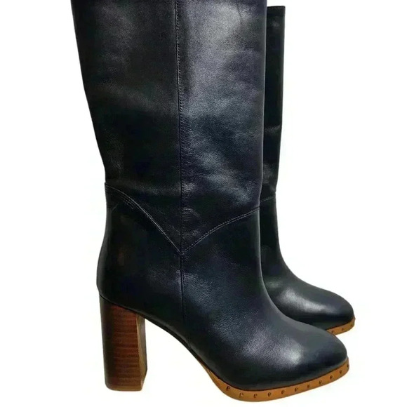 ALLSAINTS NWT Millie Leather Tall Black Ankle Boot Size EU 37 US 7 - Picture 5 of 12